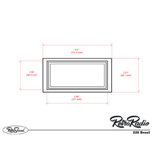 Alternative view of RETROSOUND Einbaurahmen, schwarz