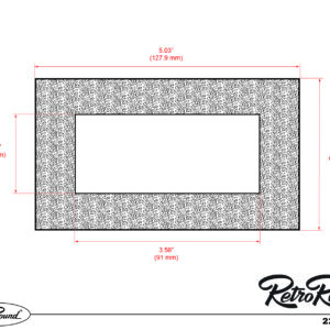 Alternative view of RETROSOUND Einbaurahmen, schwarz