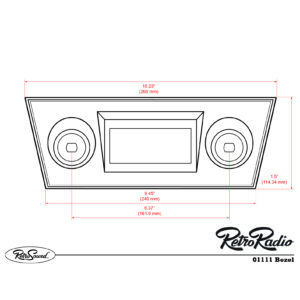 RETROSOUND Einbaurahmen, verchromt