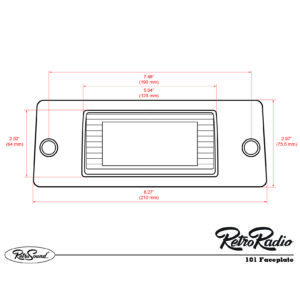 Alternative view of RETROSOUND Einbaurahmen, verchromt
