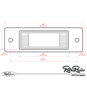 Alternative view of RETROSOUND Einbaurahmen, verchromt