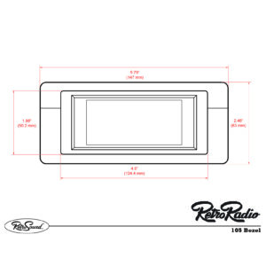Alternative view of RETROSOUND Einbaurahmen, verchromt