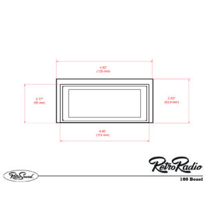 Alternative view of RETROSOUND Einbaurahmen, verchromt