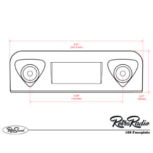 Alternative view of RETROSOUND Einbaurahmen, verchromt