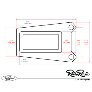 Alternative view of RETROSOUND Einbaurahmen, verchromt