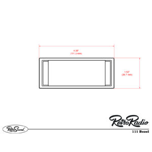 Alternative view of RETROSOUND Einbaurahmen, verchromt