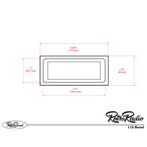 Alternative view of RETROSOUND Einbaurahmen, verchromt