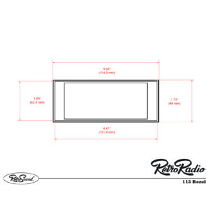 Alternative view of RETROSOUND Einbaurahmen, verchromt