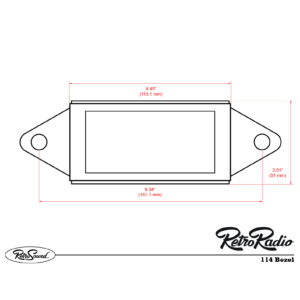 Alternative view of RETROSOUND Einbaurahmen, verchromt