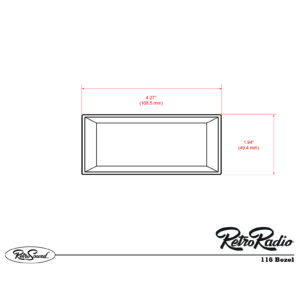 Alternative view of RETROSOUND Einbaurahmen, verchromt