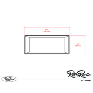 Alternative view of RETROSOUND Einbaurahmen, verchromt