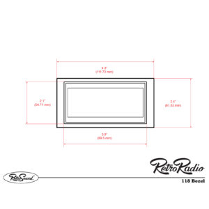 Alternative view of RETROSOUND Einbaurahmen, verchromt