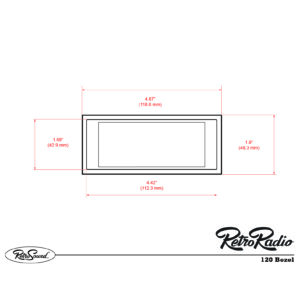 Alternative view of RETROSOUND Einbaurahmen, verchromt