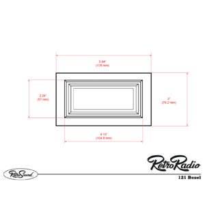 Alternative view of RETROSOUND Einbaurahmen, verchromt