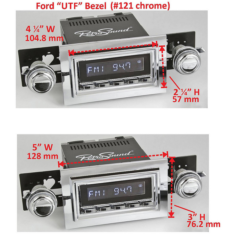 RETROSOUND Einbaurahmen, verchromt – Bild 4
