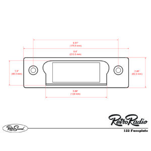 Alternative view of RETROSOUND Einbaurahmen, verchromt