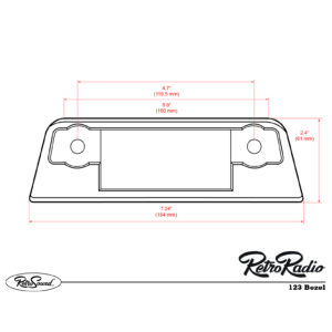 Alternative view of RETROSOUND Einbaurahmen, verchromt
