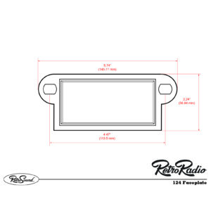 Alternative view of RETROSOUND Einbaurahmen, verchromt