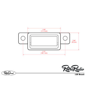 Alternative view of RETROSOUND Einbaurahmen, verchromt
