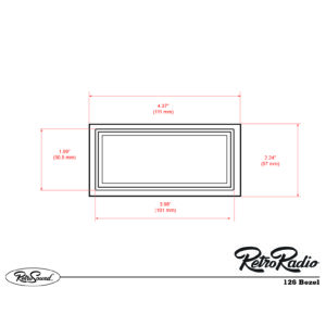Alternative view of RETROSOUND Einbaurahmen, verchromt