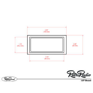Alternative view of RETROSOUND Einbaurahmen, verchromt