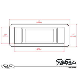 Alternative view of RETROSOUND Einbaurahmen, verchromt/schwarz