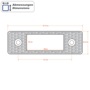 Alternative view of RETROSOUND Frontblende - "DIN", schwarz, 56x191mm