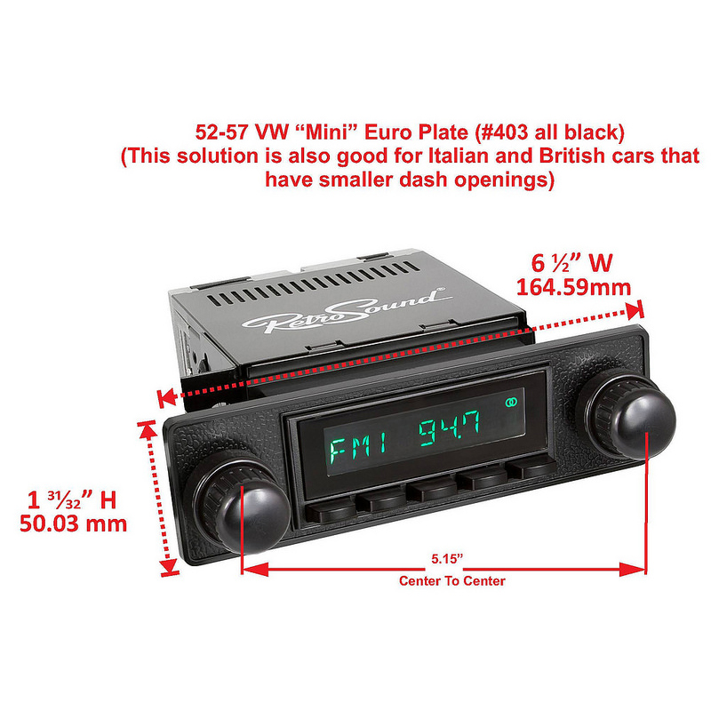 RETROSOUND Frontblende - "Mini DIN", schwarz, 38x89mm – Bild 3