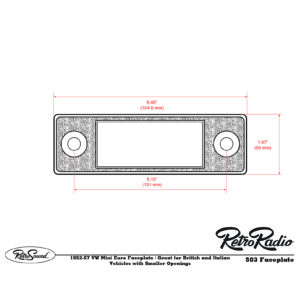 Alternative view of RETROSOUND Frontblende - "Mini DIN", schwarz mit Chromrand, 38x89mm
