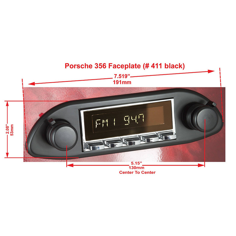 RETROSOUND Frontblende - "Porsche 356", schwarz – Bild 6