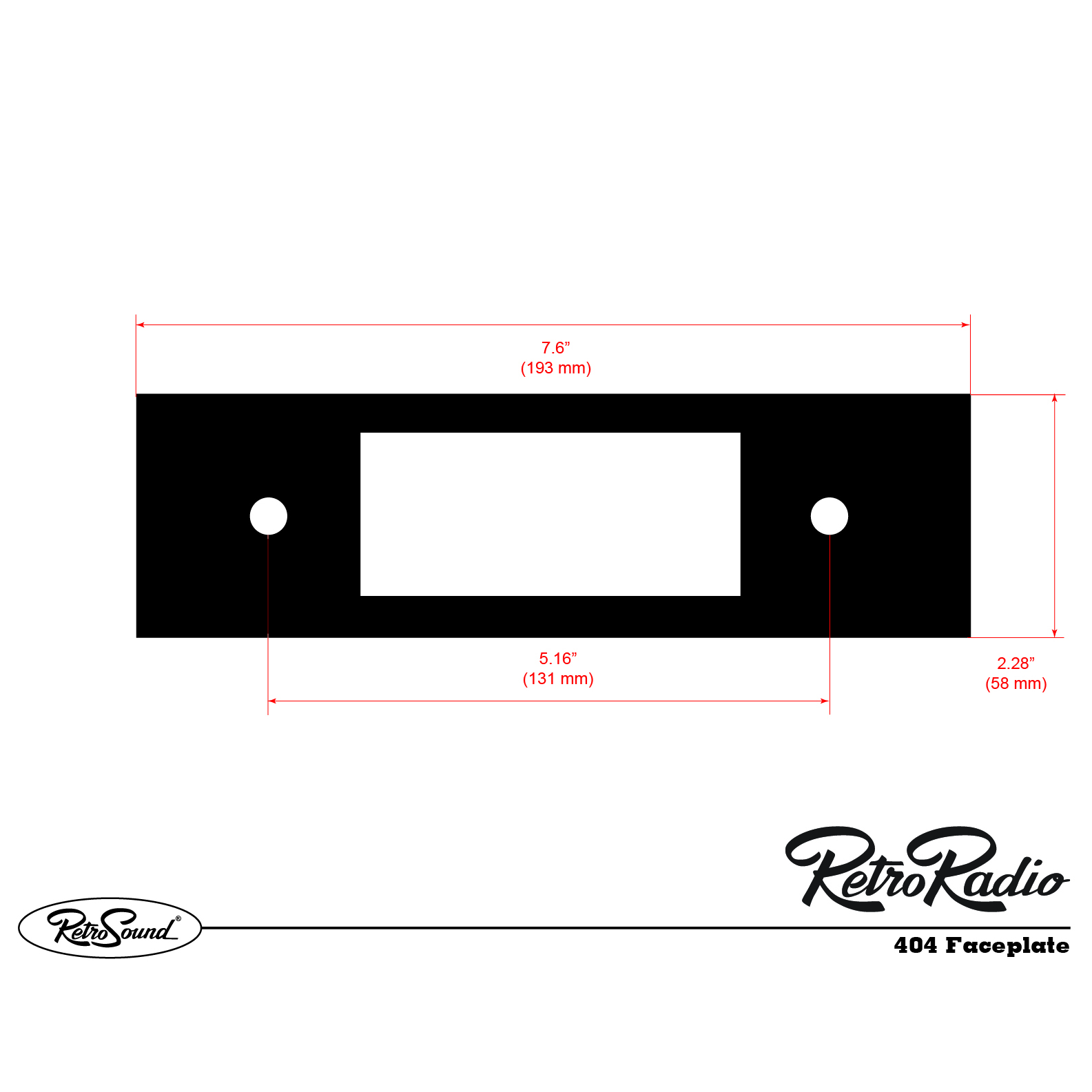 RETROSOUND Frontblende - "Universal" aus Metall – Bild 2
