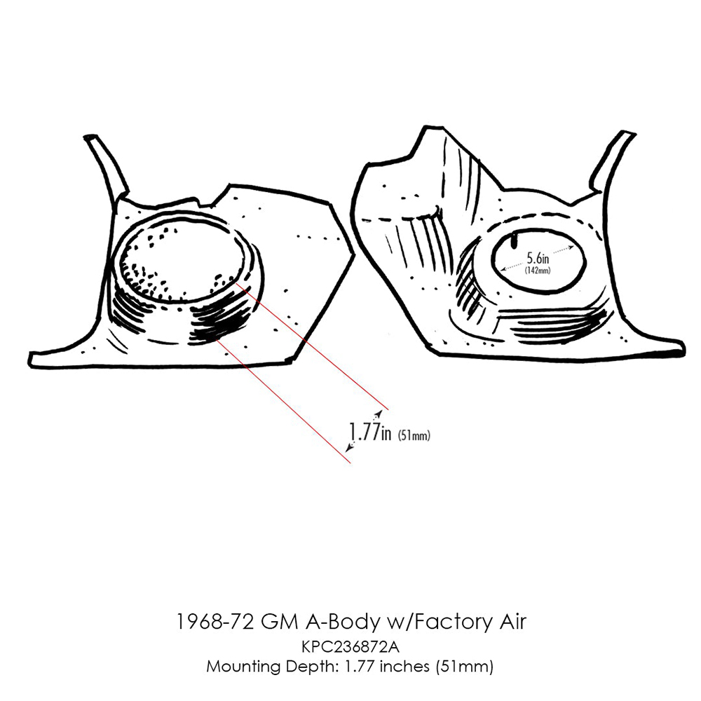 RETROSOUND Kickpanels für 1968-72 GM mit werkseitiger Klimaanlage – Bild 3