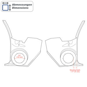 Alternative view of RETROSOUND Kickpanels für 1968-72 GM ohne werkseitiger Klimaanlage