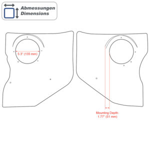 Alternative view of RETROSOUND Kickpanels für CHEVROLET 1961-62, ohne S-62 Lautsprecher