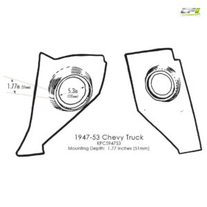 RETROSOUND Kickpanels für CHEVROLET Truck 1947-53 ohne S-62 Lautsprecher