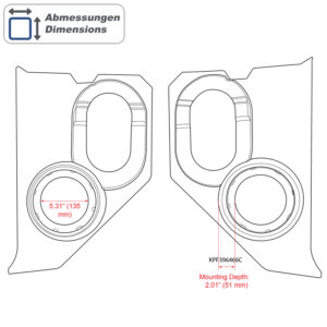 Alternative view of RETROSOUND Kickpanels für CHEVROLET Truck 1960-66 ohne S-62 Lautsprecher