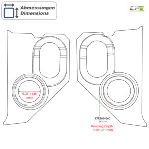 RETROSOUND Kickpanels für CHEVROLET Truck 1960-66 ohne S-62 Lautsprecher – KPC596066 CPII