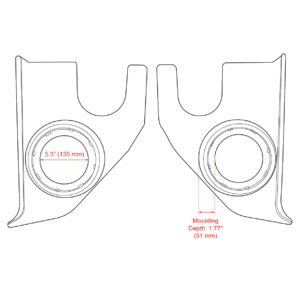 Alternative view of RETROSOUND Kickpanels für CHEVROLET Truck 1967-72 ohne S-62 Lautsprecher