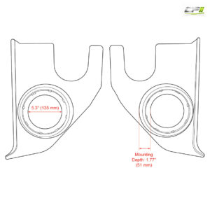 RETROSOUND Kickpanels für CHEVROLET Truck 1967-72 ohne S-62 Lautsprecher