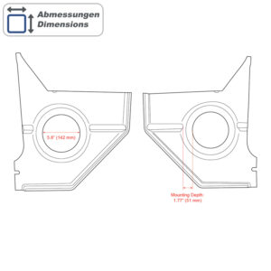 Alternative view of RETROSOUND Kickpanels für FORD Mustang 1967-68 (Kein Cabrio), schwarz ohne Lautsprecher