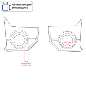 Alternative view of RETROSOUND Kickpanels für FORD Mustang Cabrio 1964-66, ohne Lautsprecher