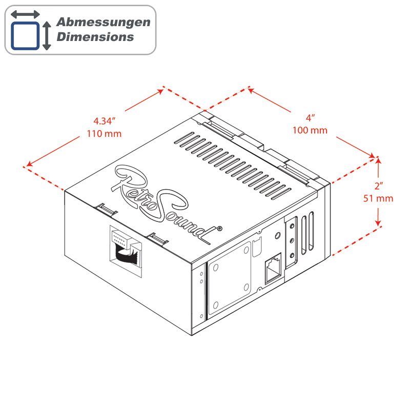 RETROSOUND Radiomodul (UKW/DAB+/BT) inklusive Einbaumaterial und Verkabelung – Bild 3