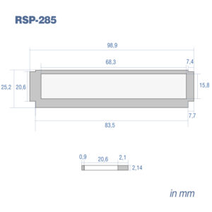 Alternative view of RETROSOUND Redondo Displaylinse "Flat", 20.6 x 83.5mm (Flat Style)