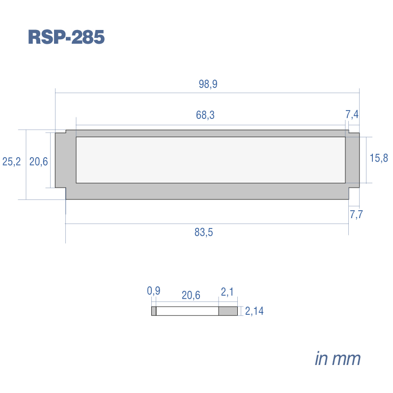 RETROSOUND Redondo Displaylinse "Flat", 20.6 x 83.5mm (Flat Style) – Bild 2