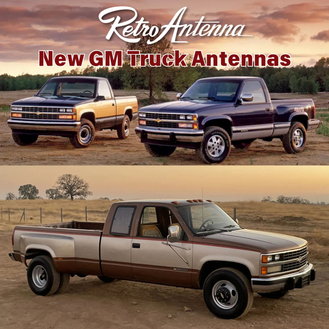 RETROSOUND Stabantenne für 1988-1995 Chevrolet/GMC Truck, leise, male – Bild 3