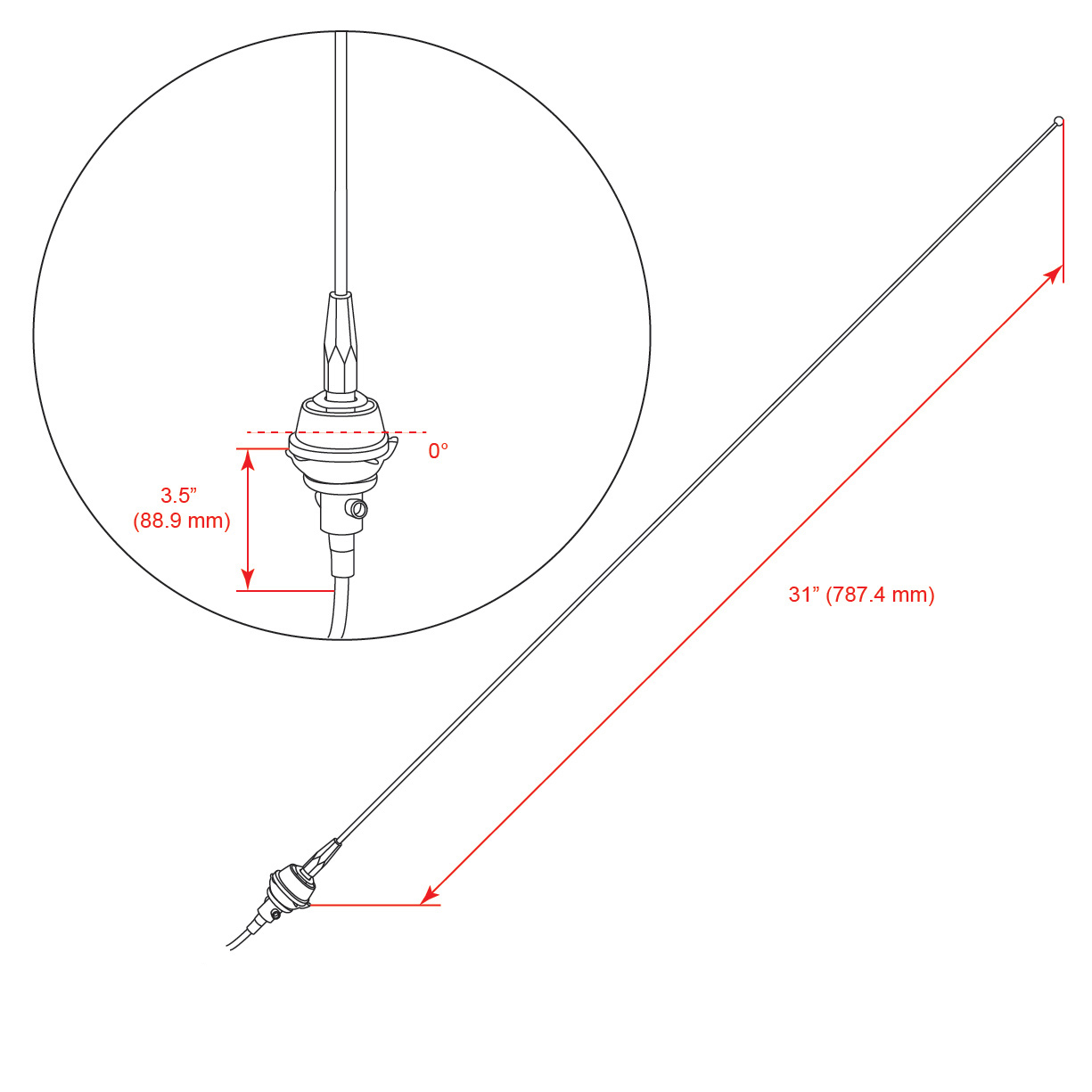 RETROSOUND Stabantenne, verchromtes Messing – Bild 4