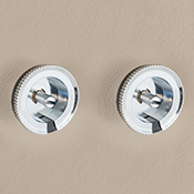 Alternative view of RETROSOUND hinterer Bedienring, Kunststoff, verchromt mit schwarzer Markierung