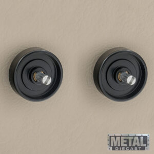 Alternative view of RETROSOUND hinterer Bedienring, Metall, schwarz lackiert