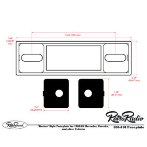 Alternative view of RETROSOUND universelle Einsätze für "Becker" Frontblende, schwarz glatt