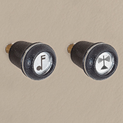 Alternative view of RETROSOUND vorderer Bedienknopf, Kunststoff, schwarz